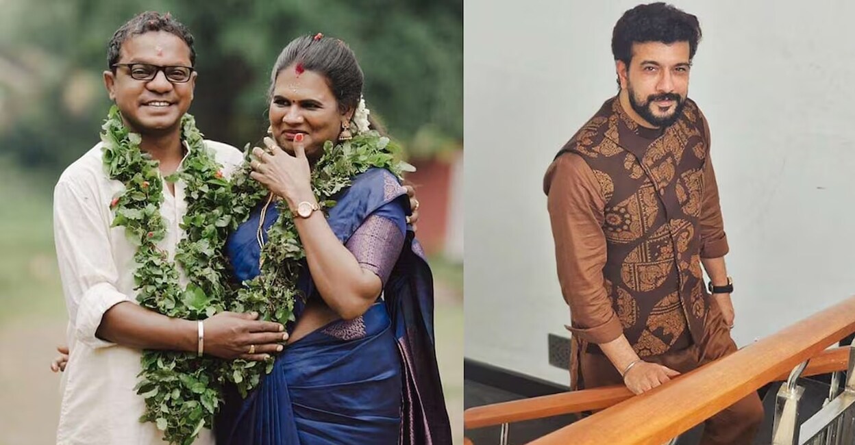 Dharmajan and his wife, Ramesh Pisharody. Photo: Instagram