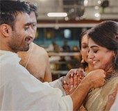 Meera Nandan enters wedlock, shares pictures from wedding with Sreeju at Guruvayoor Temple