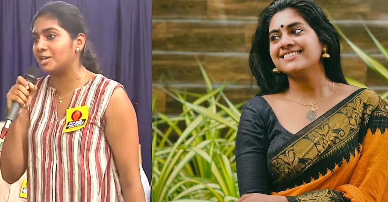 Nimisha Sajayan during the protests in Kochi in 2019 | File photo