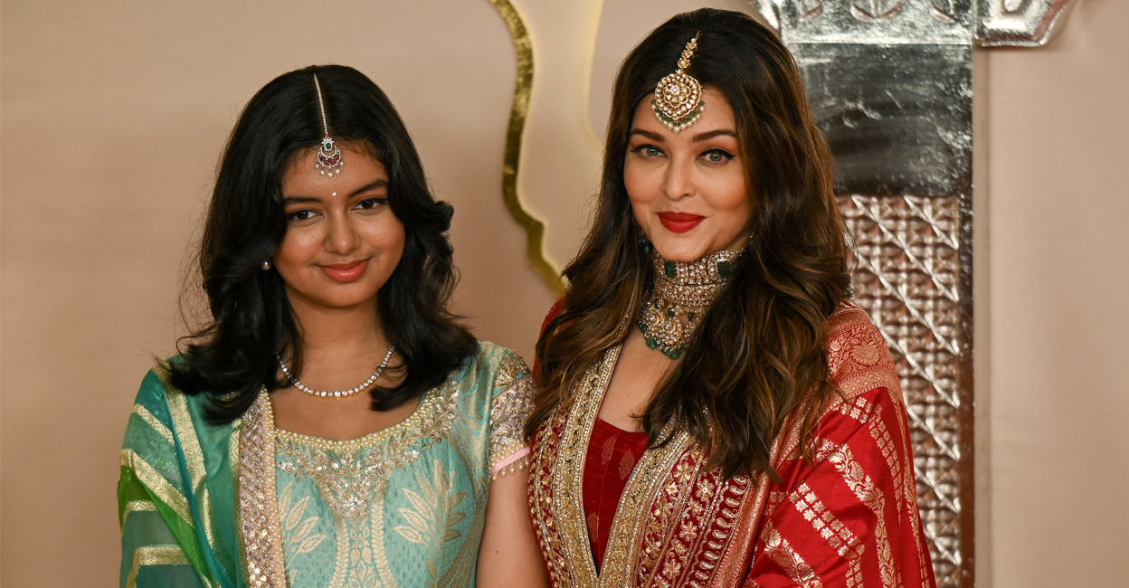 Aaradhya Bachchan, Aishwarya Rai Bachchan. Photo: AFP/Punit Paranjpe