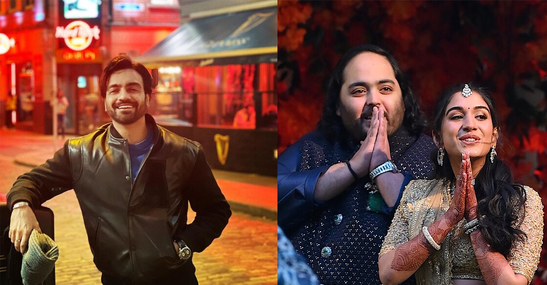 Arsalan Naseer, Anant and Radhika. Photo: Instagram/AFP/Sujit Jaiswal