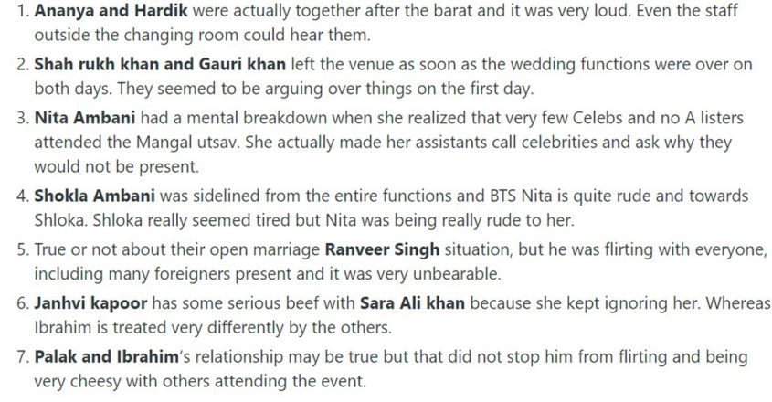 Del embarazo de Deepika al coqueteo de Ranveer Singh: una publicación viral en Reddit derrama té sobre la boda de Ambani