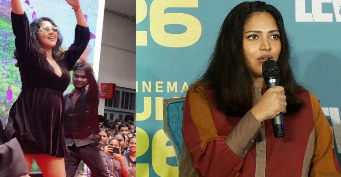 Amala Paul was criticised for wearing a mini dress to a recent college function. Photo: Instagram, YouTube