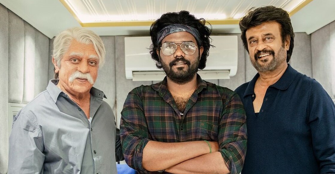 Rajinikanth, Kamal Haasan, Arun Prasath. Photo: Instagram/Arun Prasath