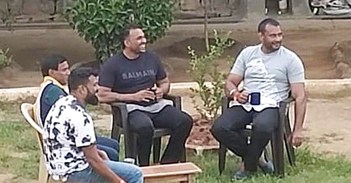 Darshan in jail. Photo: IANS