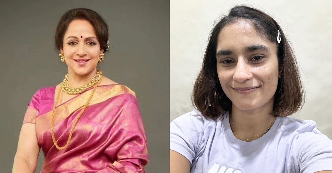 Hema Malini, Vinesh Phogat. Photo: Instagram