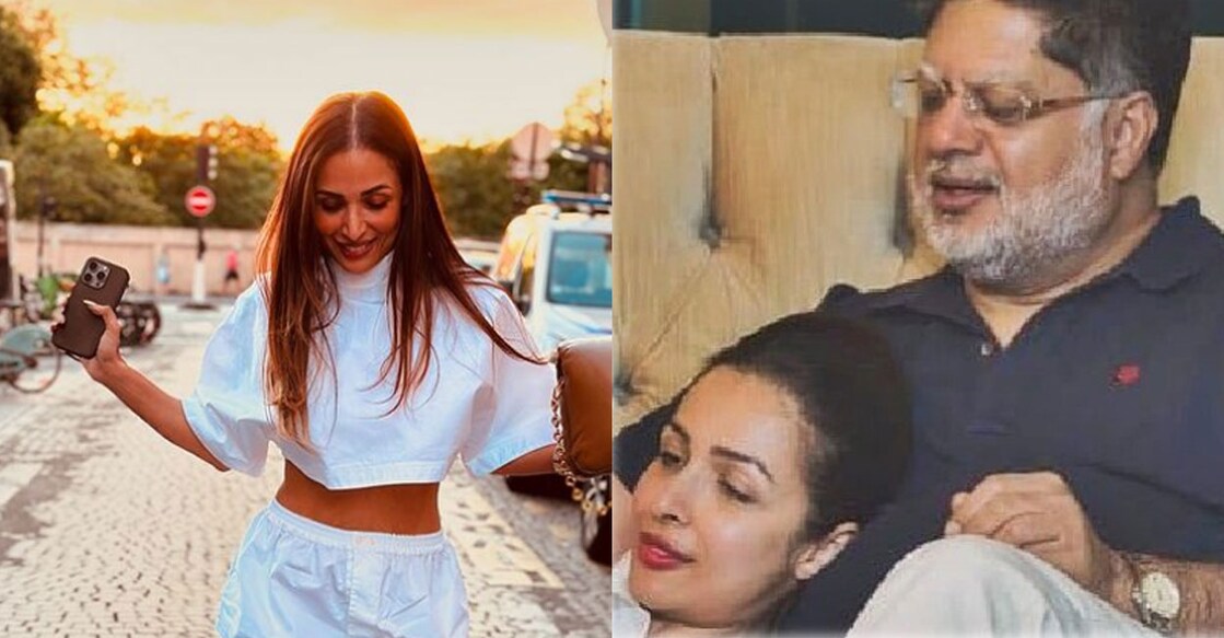 Malaika Arora with her father. Photos: Instagram, IANS