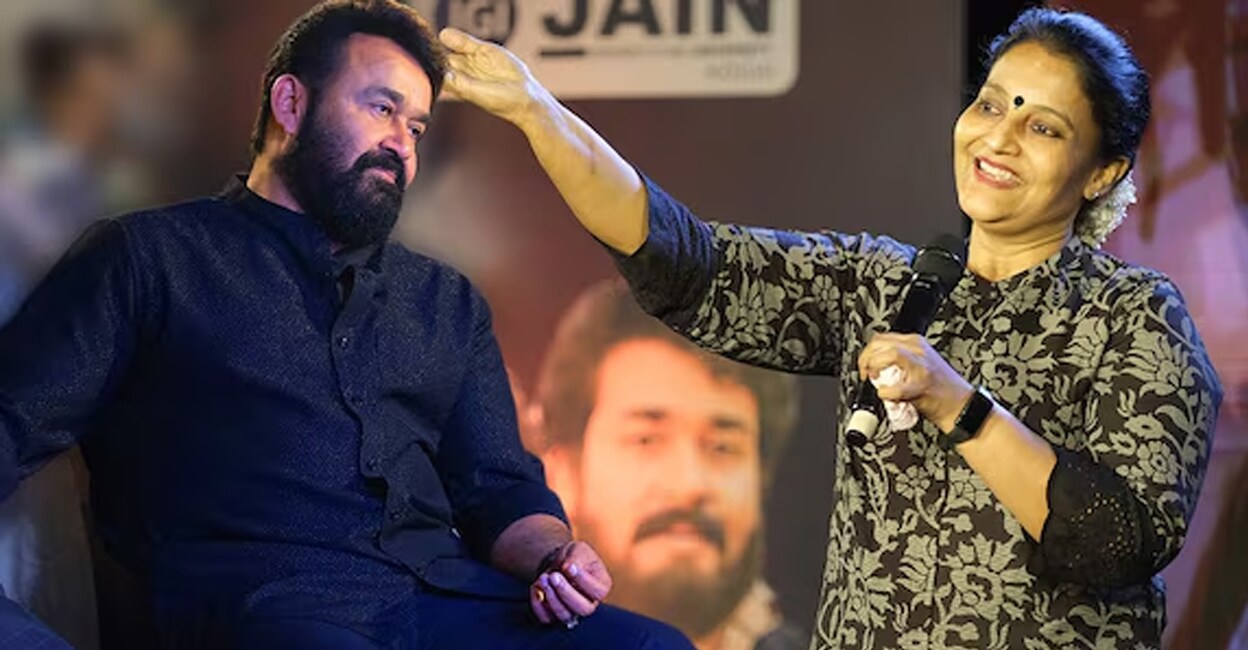 Mohanlal, Karthika. Photo: Manorama Online
