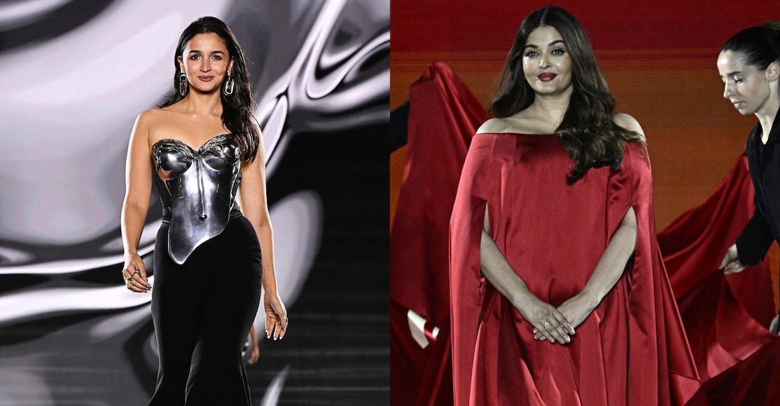 Alia Bhatt, Aishwarya Rai. Photo: Instagram/AFP/Julien De Rosa