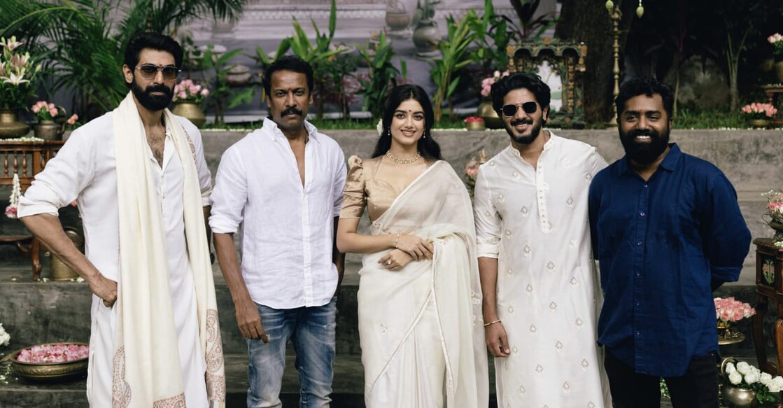 Cast of 'Kaantha'. Photo: Special Arrangement