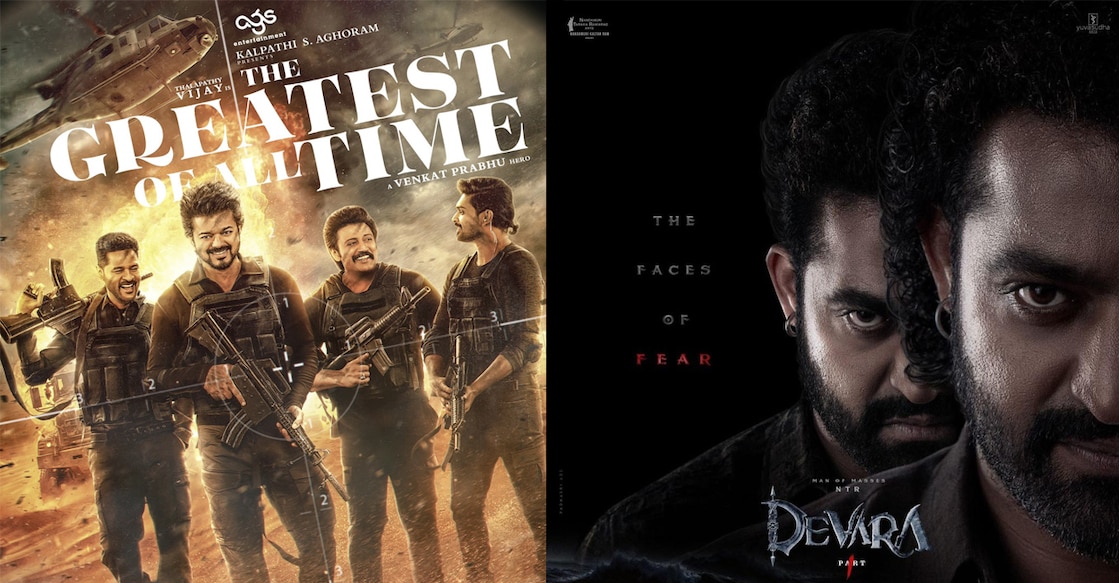 pan-indian Posters of 'The Goat', 'Devara'. Photo: IMDb