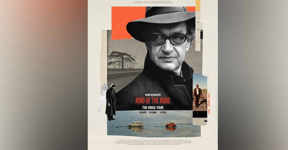 A poster of the retrospective titled 'Wim Wenders – King of the Road – The India Tour'. Photo: Special Arrangement