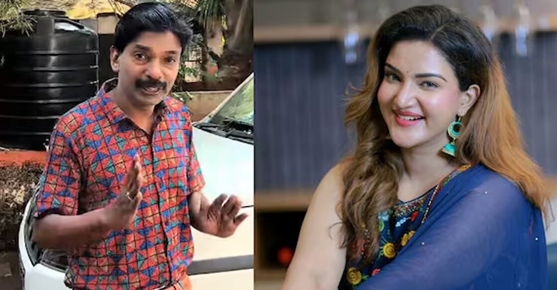 Santhosh Pandit, Honey Rose. Photo: Instagram
