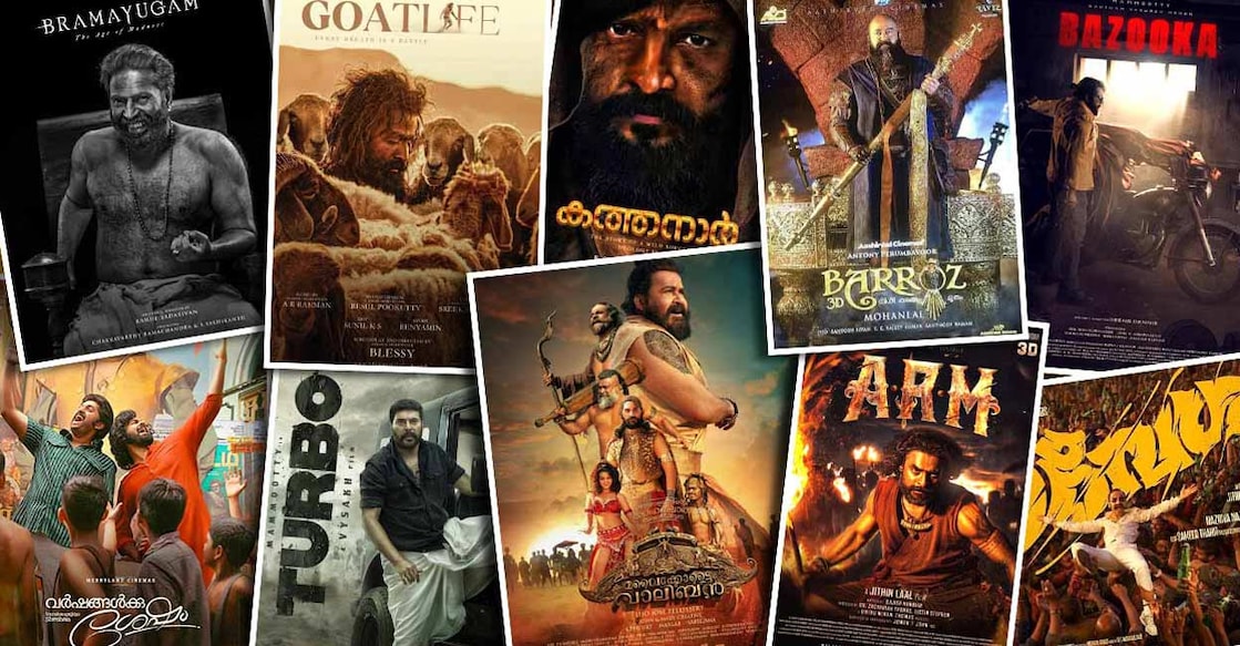 Collage of Malayalam movie posters. Photo: Imdb/ Manorama