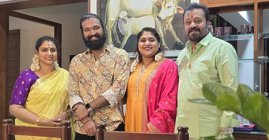 Suresh Gopi and family. Photo: Instagram
