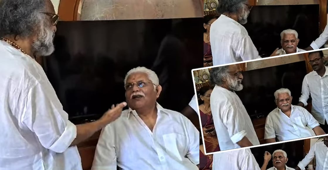 Kaithapram and Jagathy. Photo: YouTube