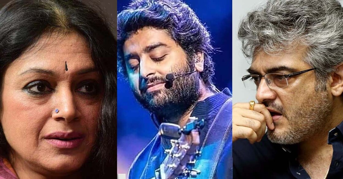 Shobana Chandrakumar, Arijit Singh and Ajith Kumar. Photo: Manorama