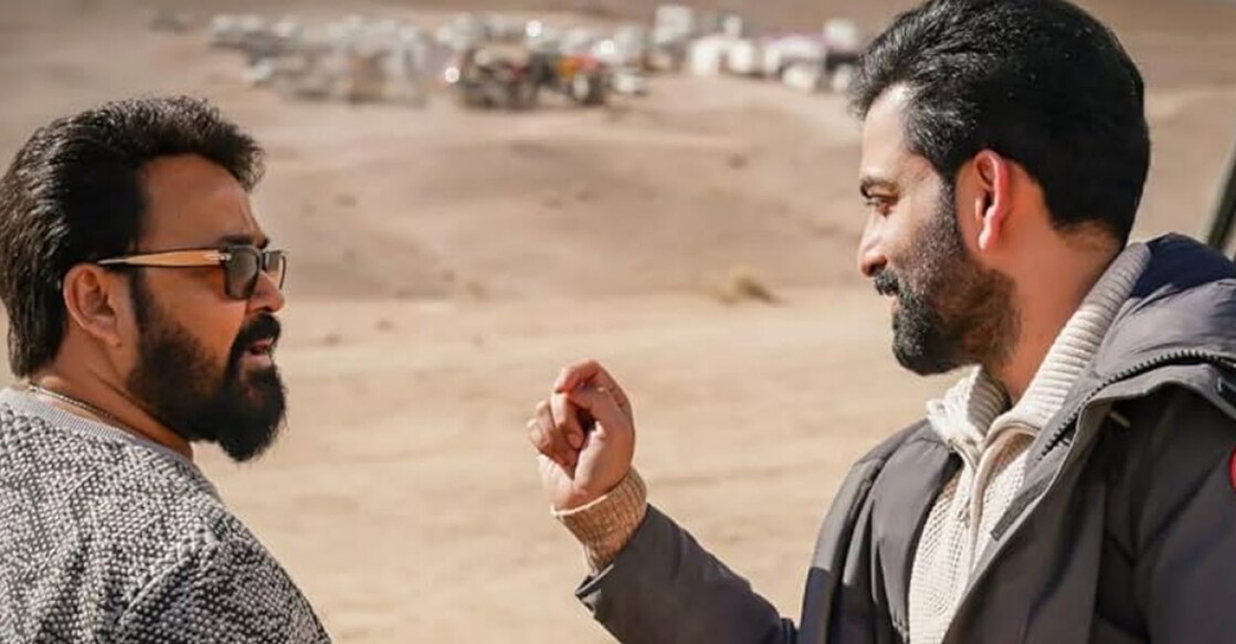 Mohanlal at the sets of 'Empuraan'. Photo: Imdb