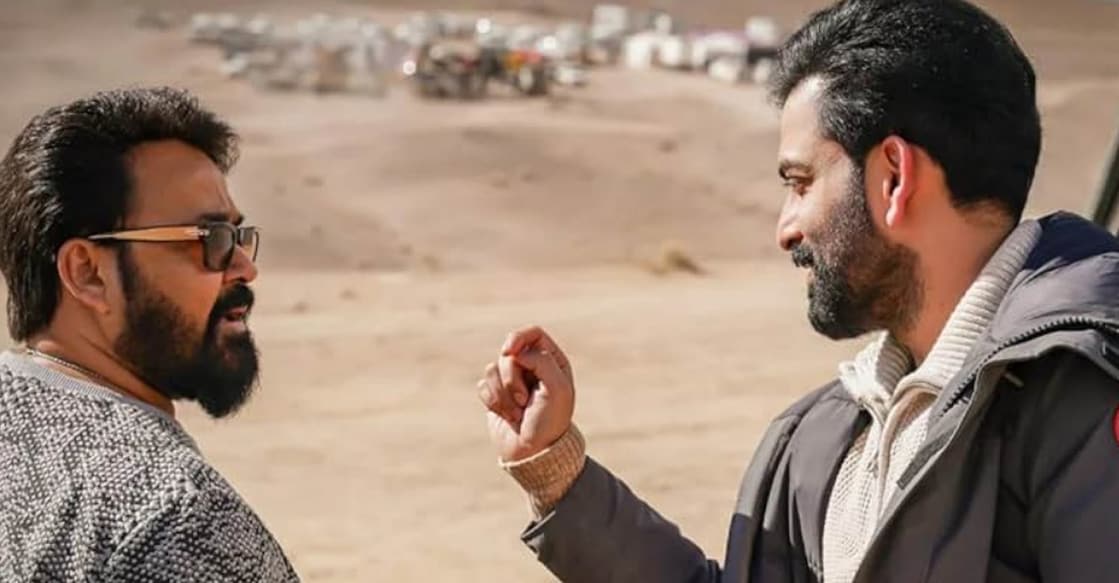 mohanlal-prithviraj Mohanlal at the sets of 'Empuraan'. Photo: Imdb