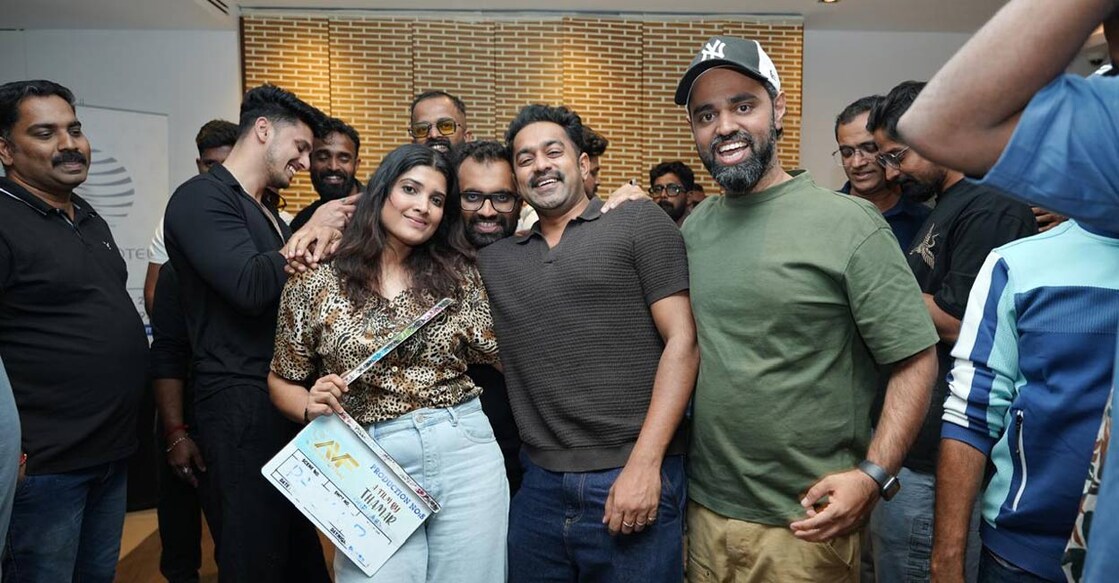 Divya Prabha and Asif Ali in the sets of the film. Photo: Special arrangement