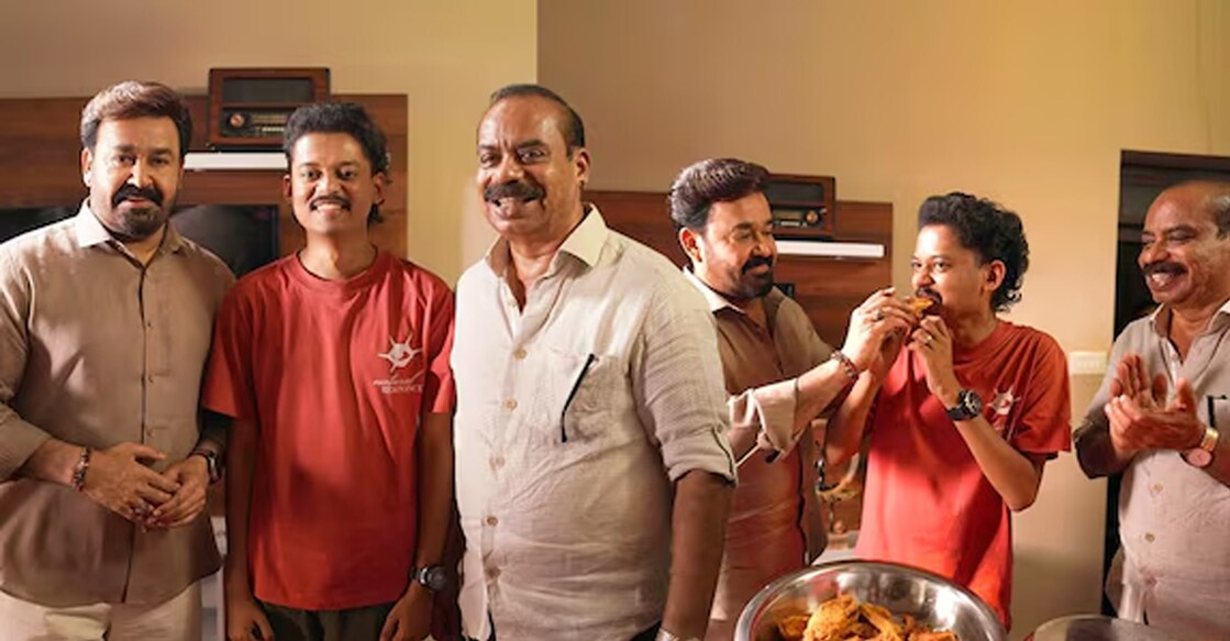 Sangeeth Prathap with Mohanlal and Sathyan Anthikad. Photo: Instagram