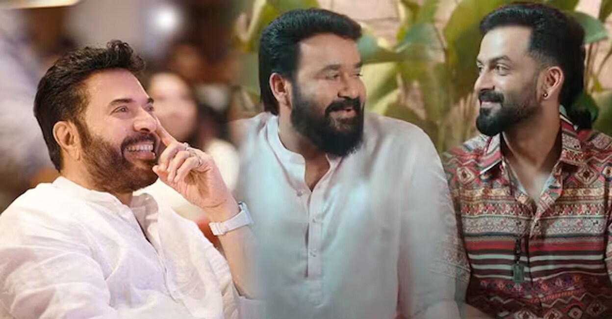 Mammootty, Mohanlal, Prithviraj. Photo: Instagram