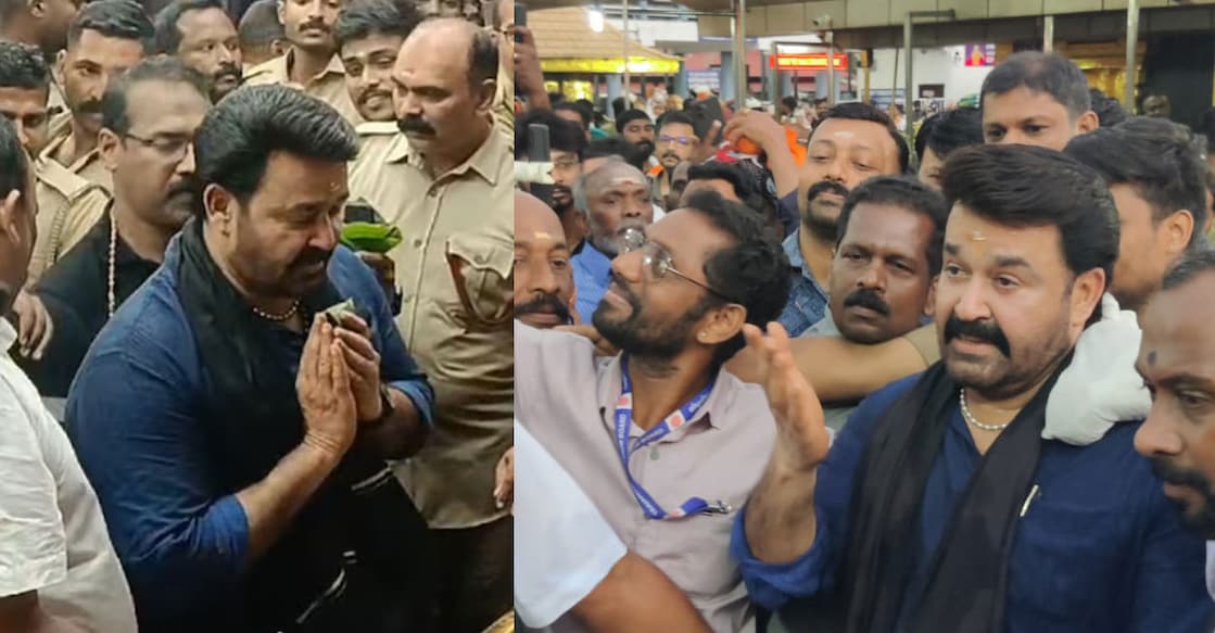 Mohanlal at Sabarimala. Photo: Special arrangement
