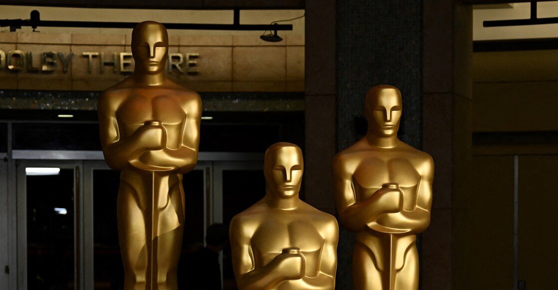 Oscars statues are displayed during preparations for the 97th Annual Academy Awards in Hollywood, California. Photo: AFP