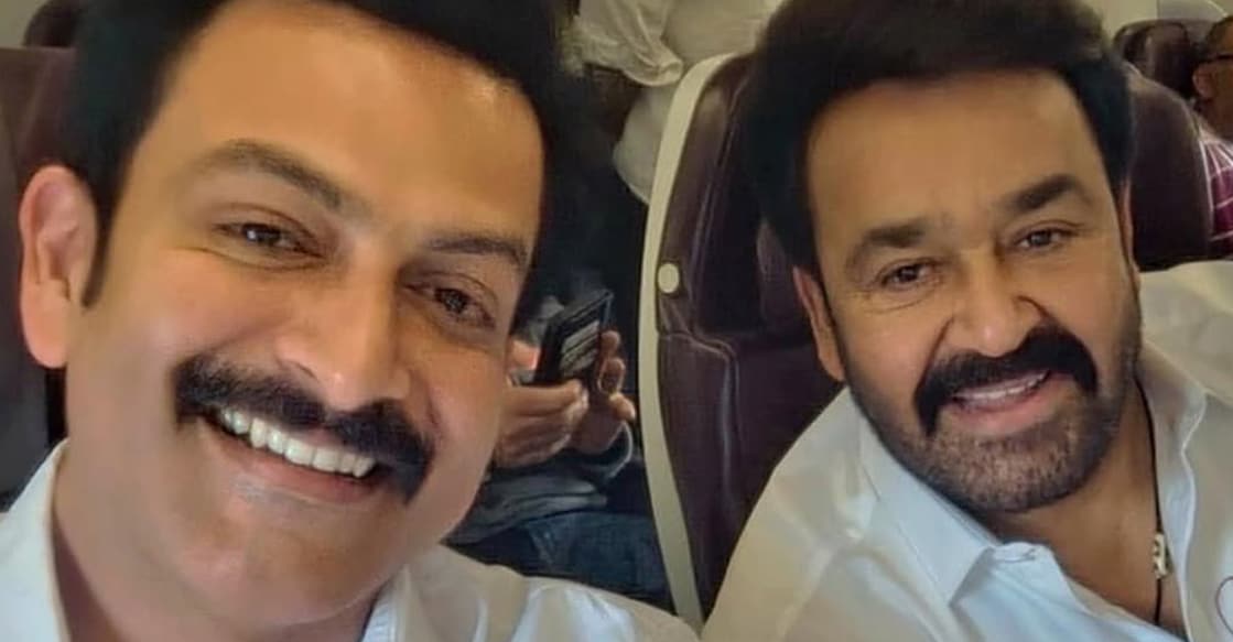Prithviraj and Mohanlal. Photo: Instagram