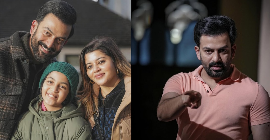 Prithviraj and family. Photo: Instagram