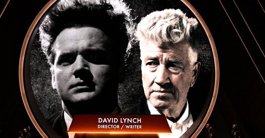 in-memorandum An image of late US filmmaker, visual artist, and musician David Lynch is seen on a screen during an 'in memoriam' segment at the 97th Annual Academy Awards. Photo: AFP