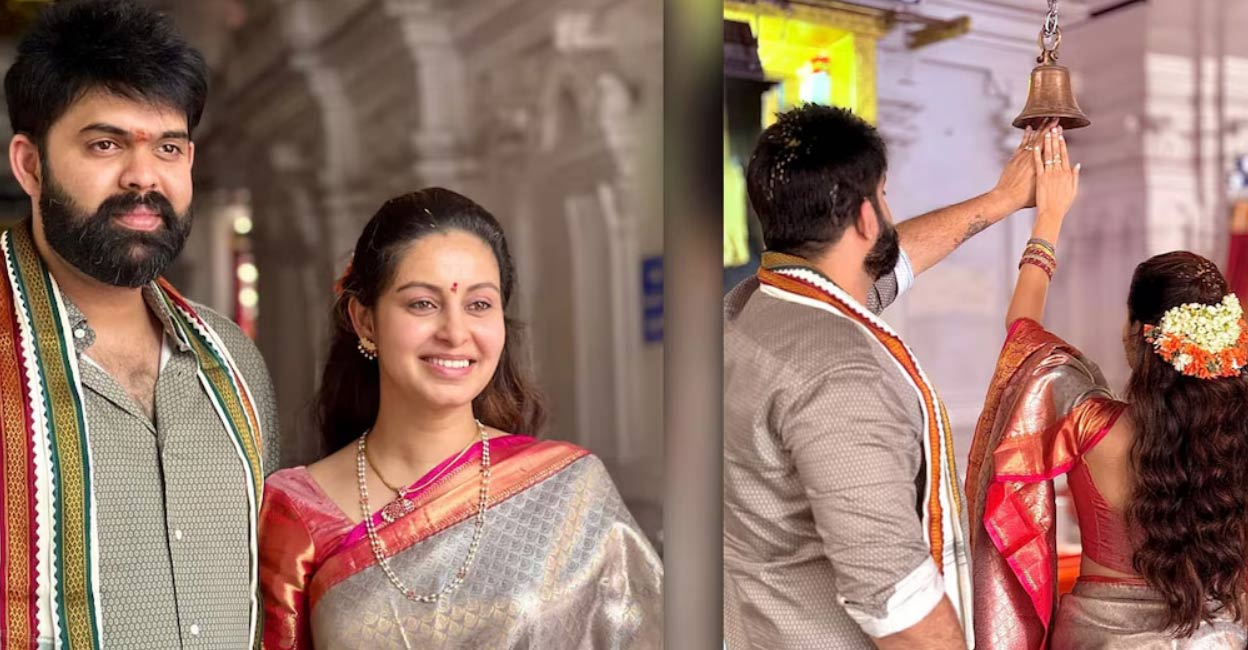 Abhinaya with her fiance. Photo: Instagram
