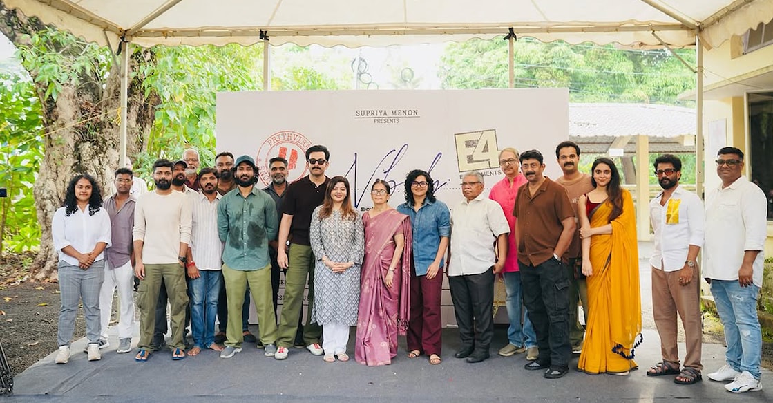 nobody The shoot commenced with a formal pooja and switch-on ceremony held at Wellington Island, Ernakulam. Photo: Instagram