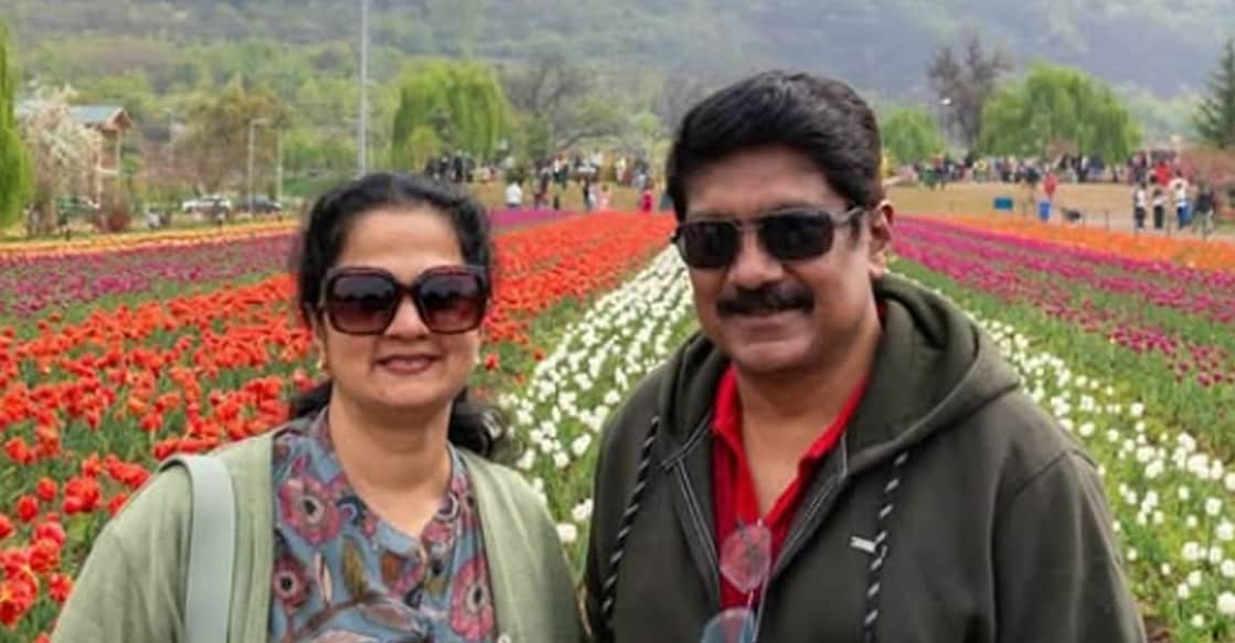 G Venugopal and his wife. Photo: Instagram