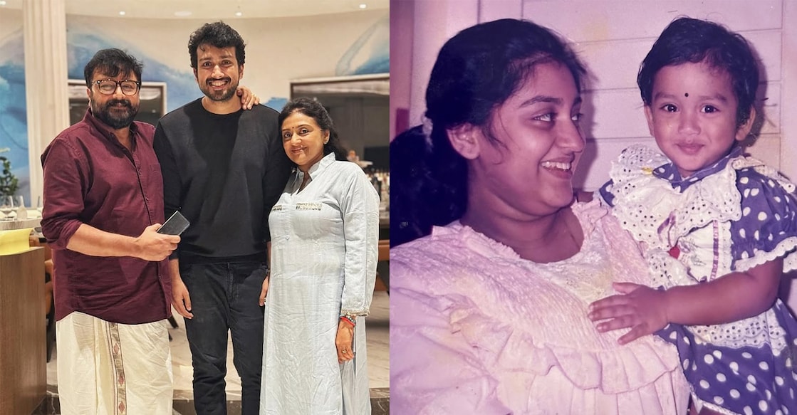 Kalidas Jayaram with family. Photo: Instagram