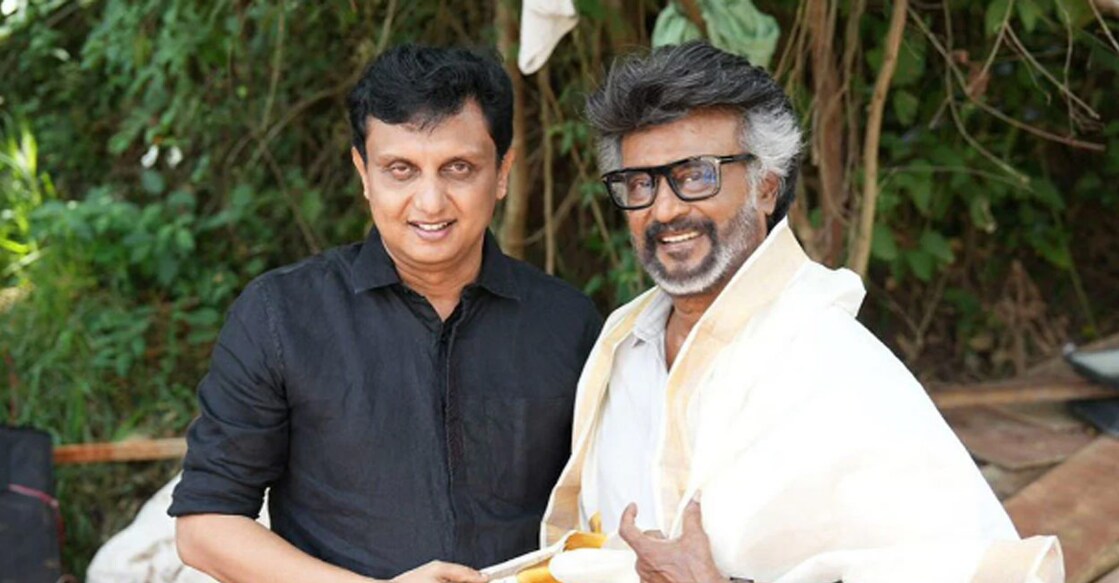 Rajinikanth and P A Muhammad Riyas. Photo: Instagram