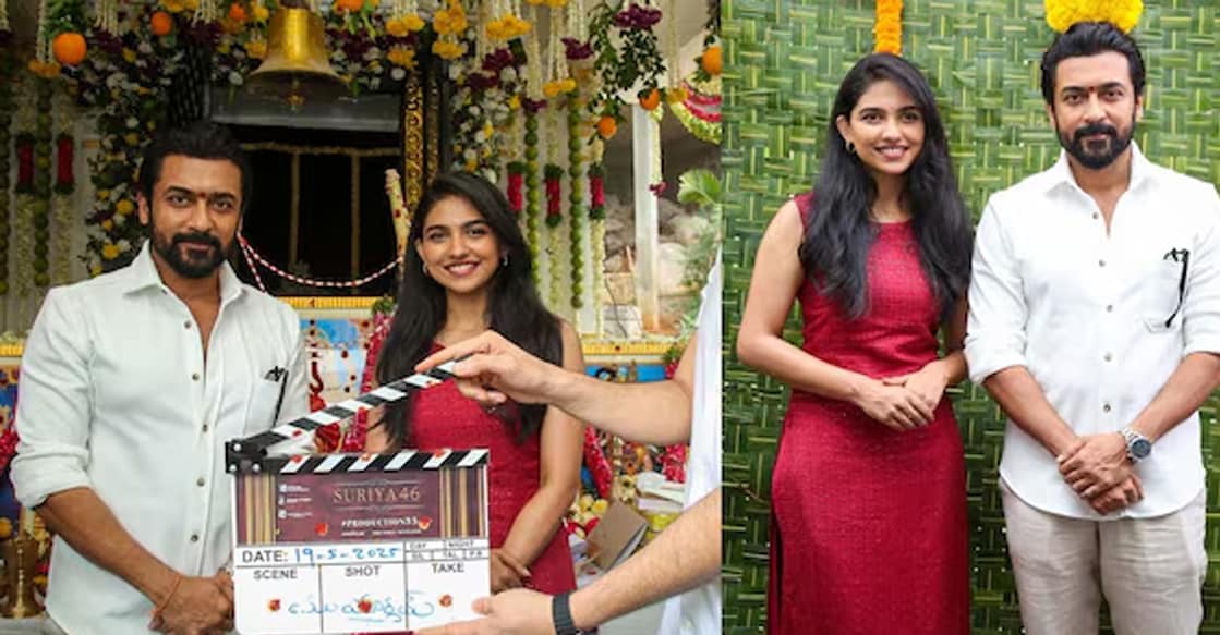 Mamitha Baiju and Suriya. Photo: Instagram