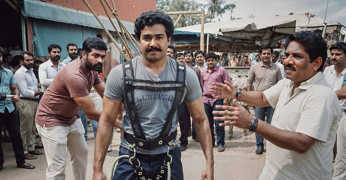 mohanlal-sethupathi Still from 'Thudarum'. Photo: Instagram