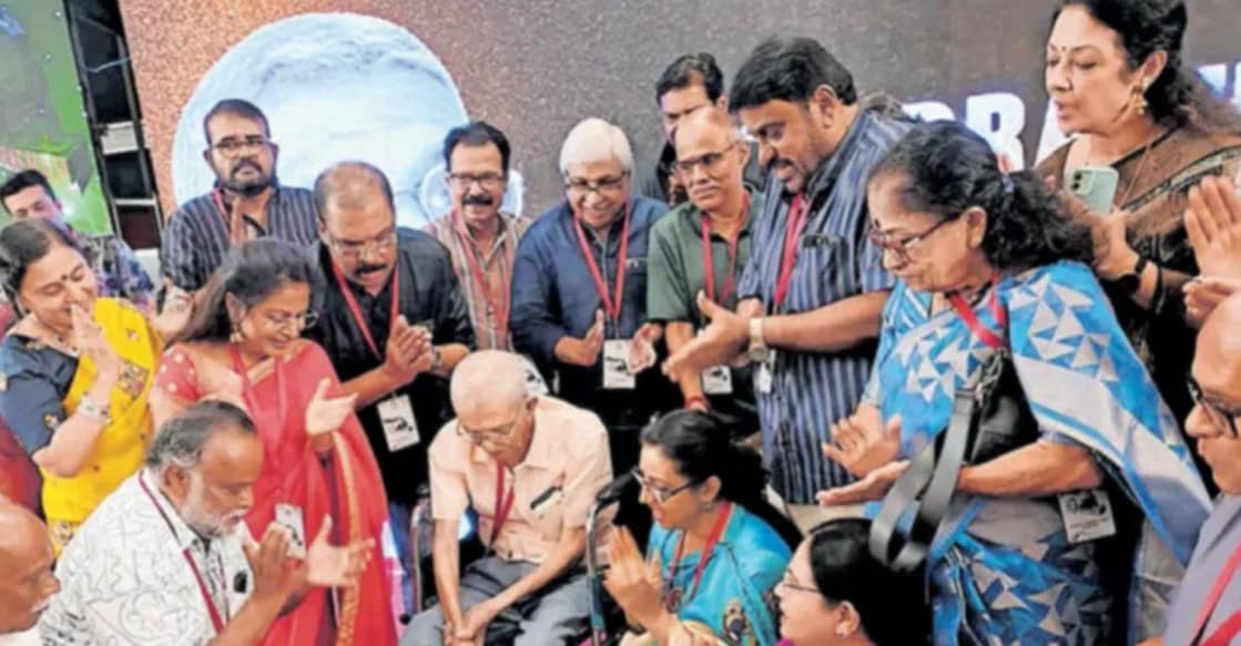 Artists and technicians who were part of the golden era of Malayalam cinema in the 1980s. Photo: Manorama
