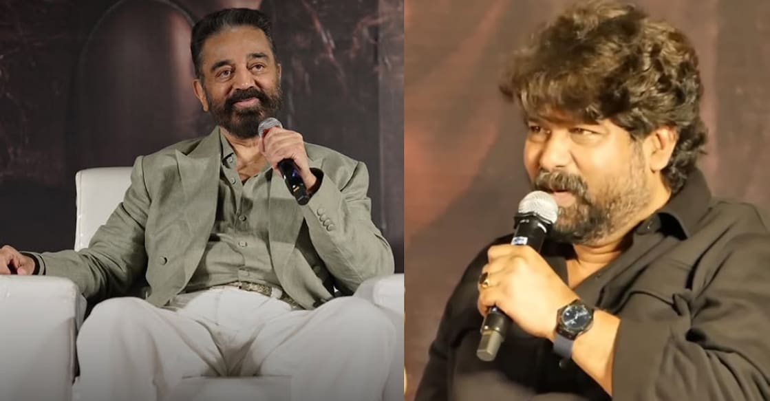 joju-kamal Joju George and Kamal Haasan. Photo: Instagram/ sreegokulammoviesofficial