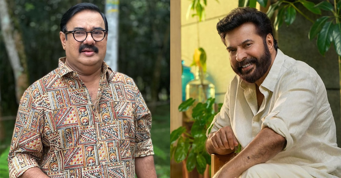 Maniyanpilla Raju, Mammootty. Photo: Instagram