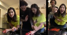 Sunny Leone pranks husband with a fake chopped finger Sunny Leone pranks husband with a fake chopped finger