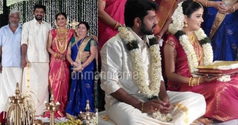 Actors Sshivada, Murali Krishnan get married