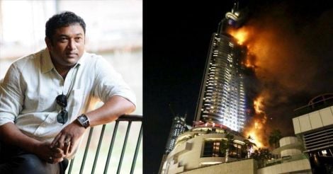 Baburaj escapes fire at Dubai