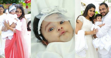 Actor Muktha reveals newborn's name, shares baptism pix