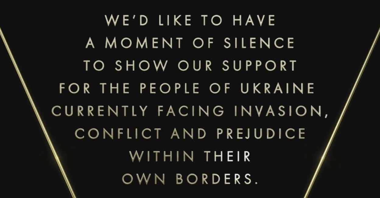 Ukraine receives silent salute at Oscars ceremony(01)