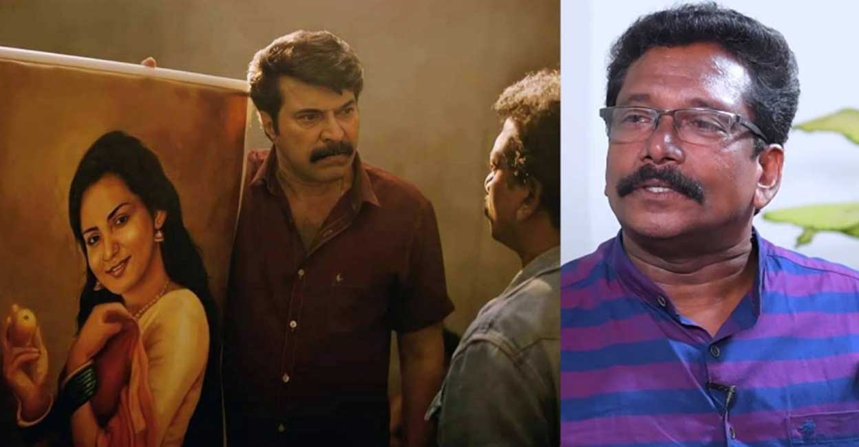 Appunni Sasi (R), with Mammootty in the movie 'Puzhu'