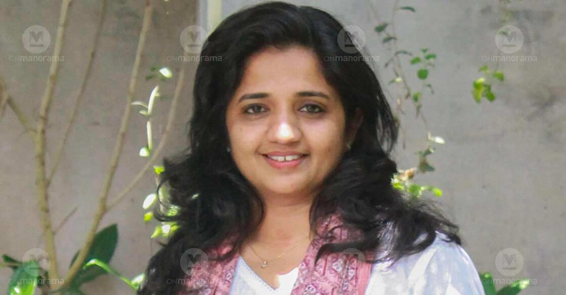 Sameera Saneesh these days is going places to pick the colours and costumes she requires. Photo: Manorama
