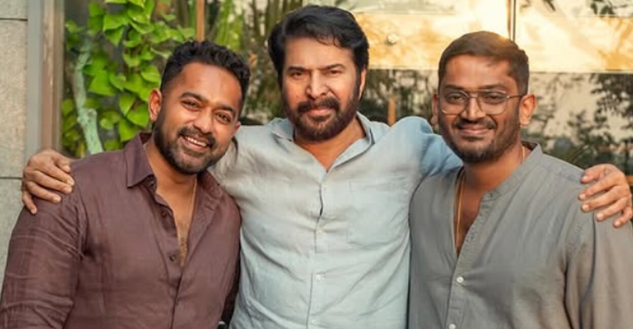 Jofin Chacko with Mammootty. Photo: Instagram/saranblackstar
