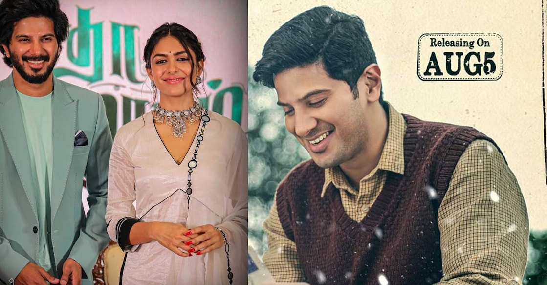 Mrunal Thakur and Dulquer Salmaan play a couple in the movie. Photos: IMDB